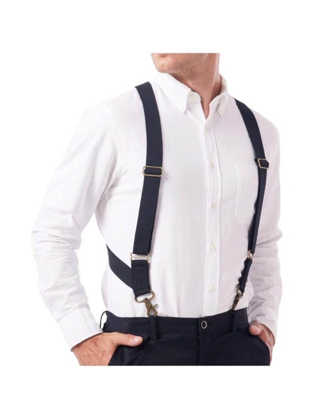 Heavy Duty Suspenders for Men Big and Tall Comfortable Adjustable Support